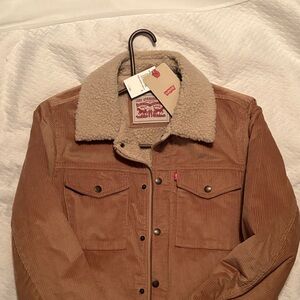 Levi's Brown Corduroy Jacket with Cream Collar
